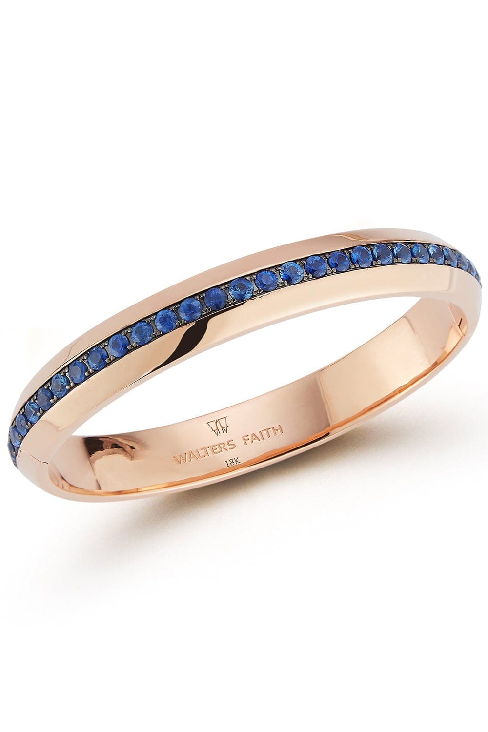 WALTERS FAITH-Grant Sapphire Angled Bangle-ROSE GOLD