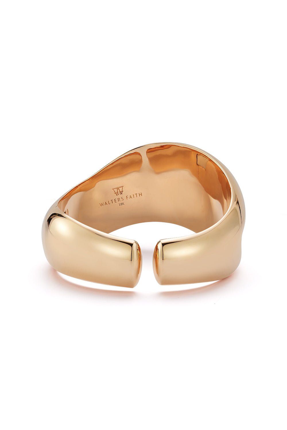WALTERS FAITH-Wide Julian Wave Cuff Bracelet-ROSE GOLD