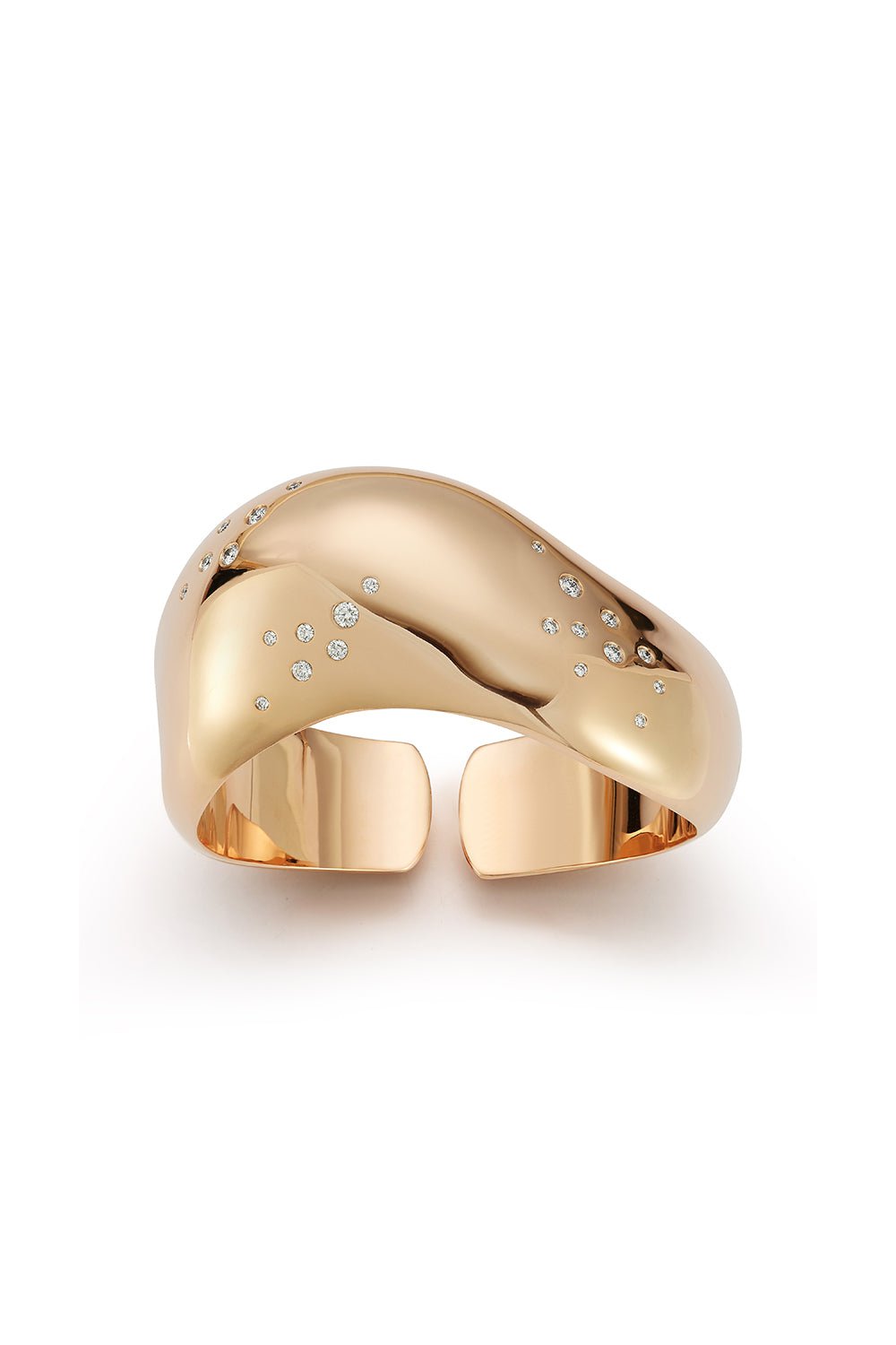 WALTERS FAITH-Wide Julian Wave Cuff Bracelet-ROSE GOLD