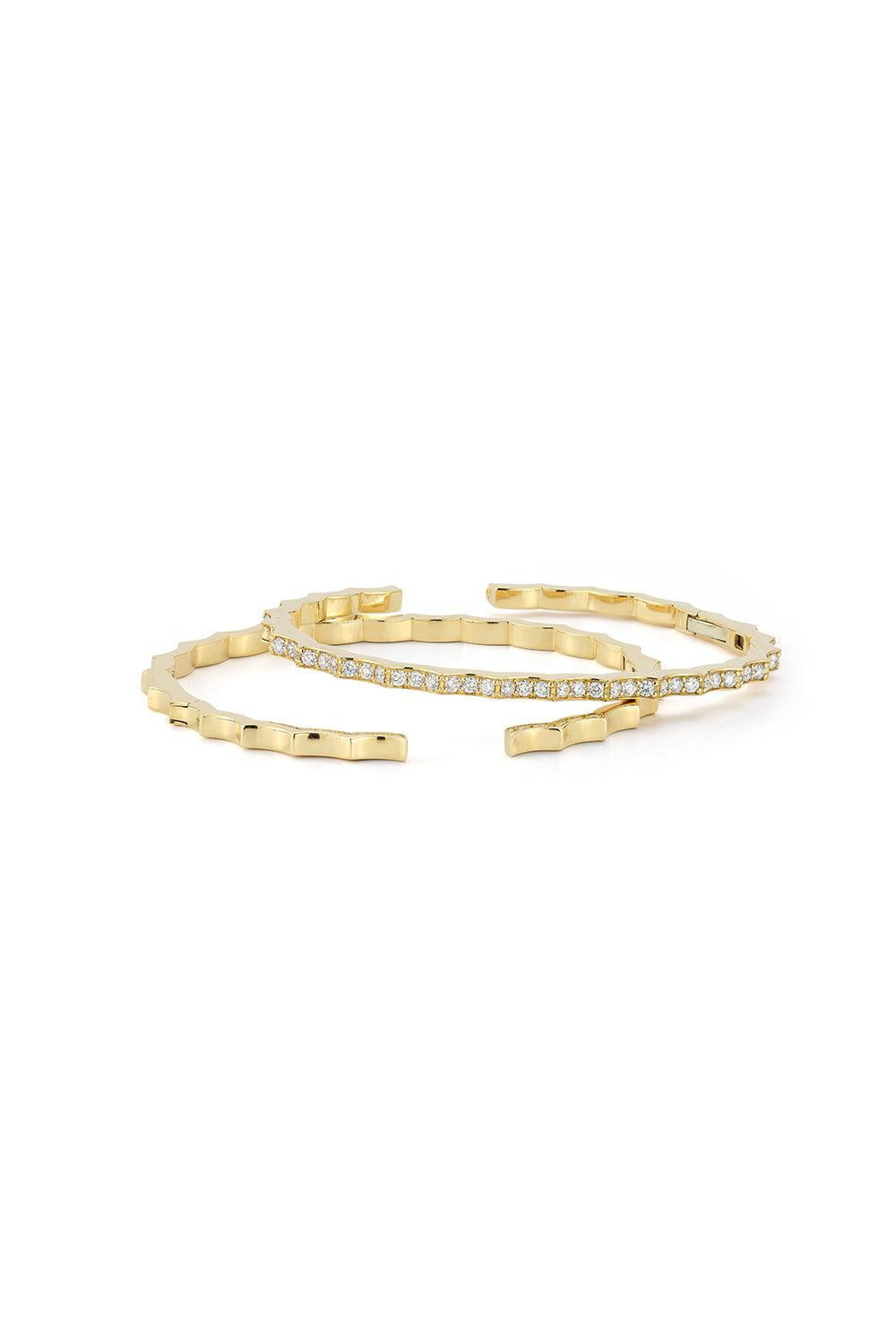 Clive II Scalloped Hinge Bracelet - Yellow Gold-YELLOW GOLD-6-JEWELRYFINE JEWELBRACELET O-WALTERS FAITH