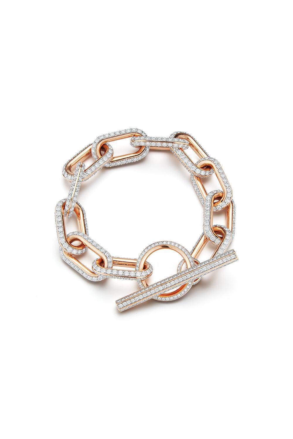All Diamond Jumbo Saxon Toggle Bracelet - Yellow Gold-YELLOW GOLD-6.5-JEWELRYFINE JEWELBRACELET O-WALTERS FAITH