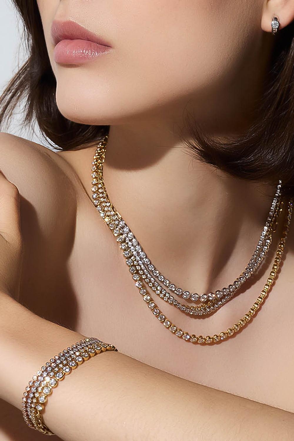 Diamond WF Classic Tennis Bracelet-YELLOW GOLD-7-JEWELRYFINE JEWELBRACELET O-WALTERS FAITH