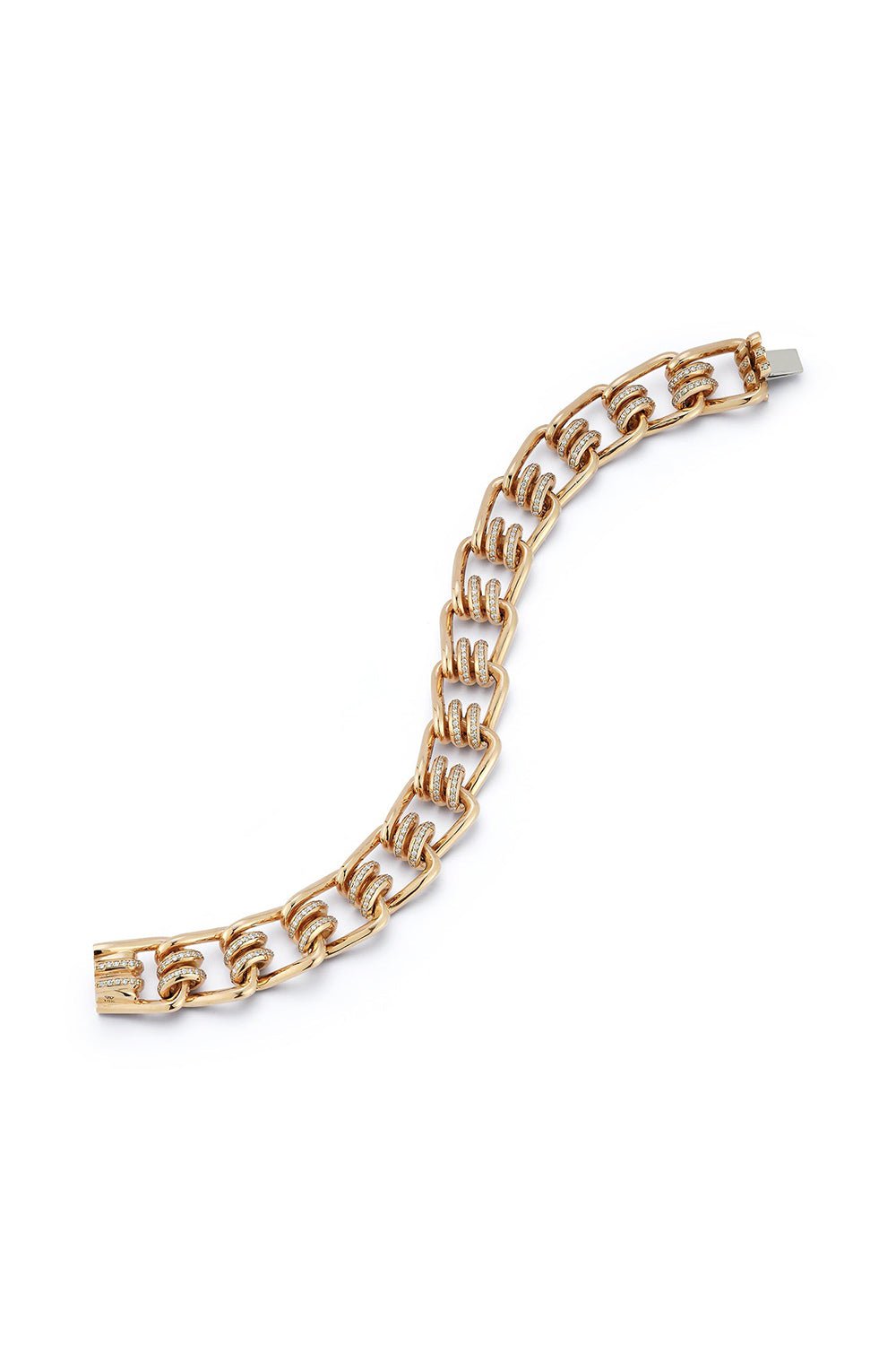 Huxley Diamond Coil Link Bracelet - Yellow Gold-YELLOW GOLD-7-JEWELRYFINE JEWELBRACELET O-WALTERS FAITH