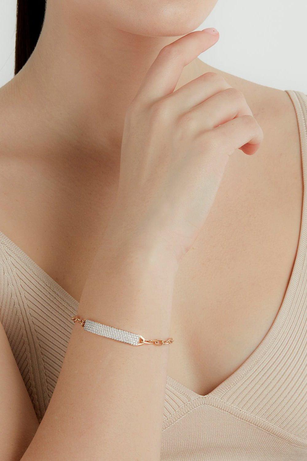 WALTERS FAITH-Carrington Diamond ID Bar Bracelet-YELLOW GOLD
