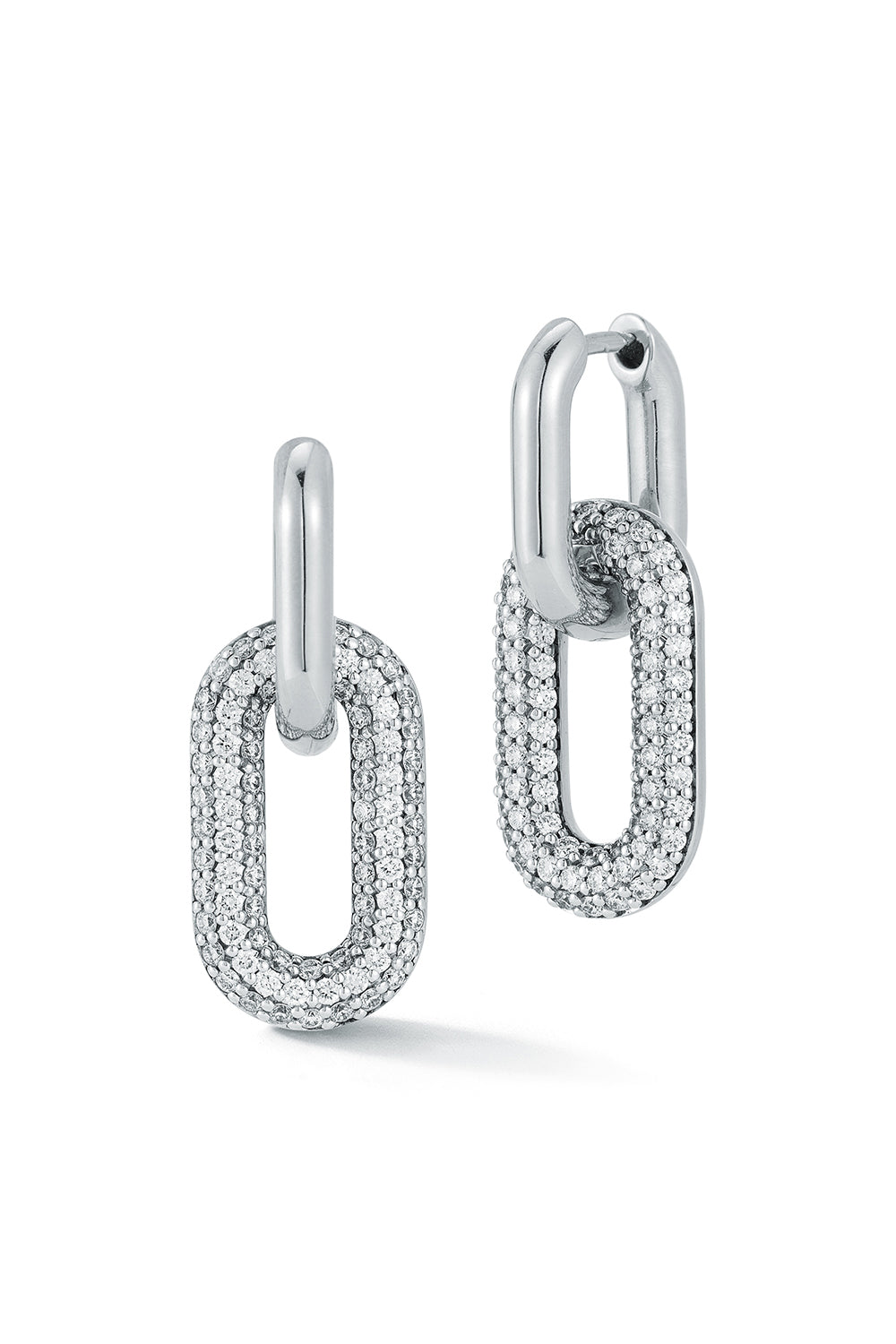 Morrell Diamond Drop Huggie Earrings