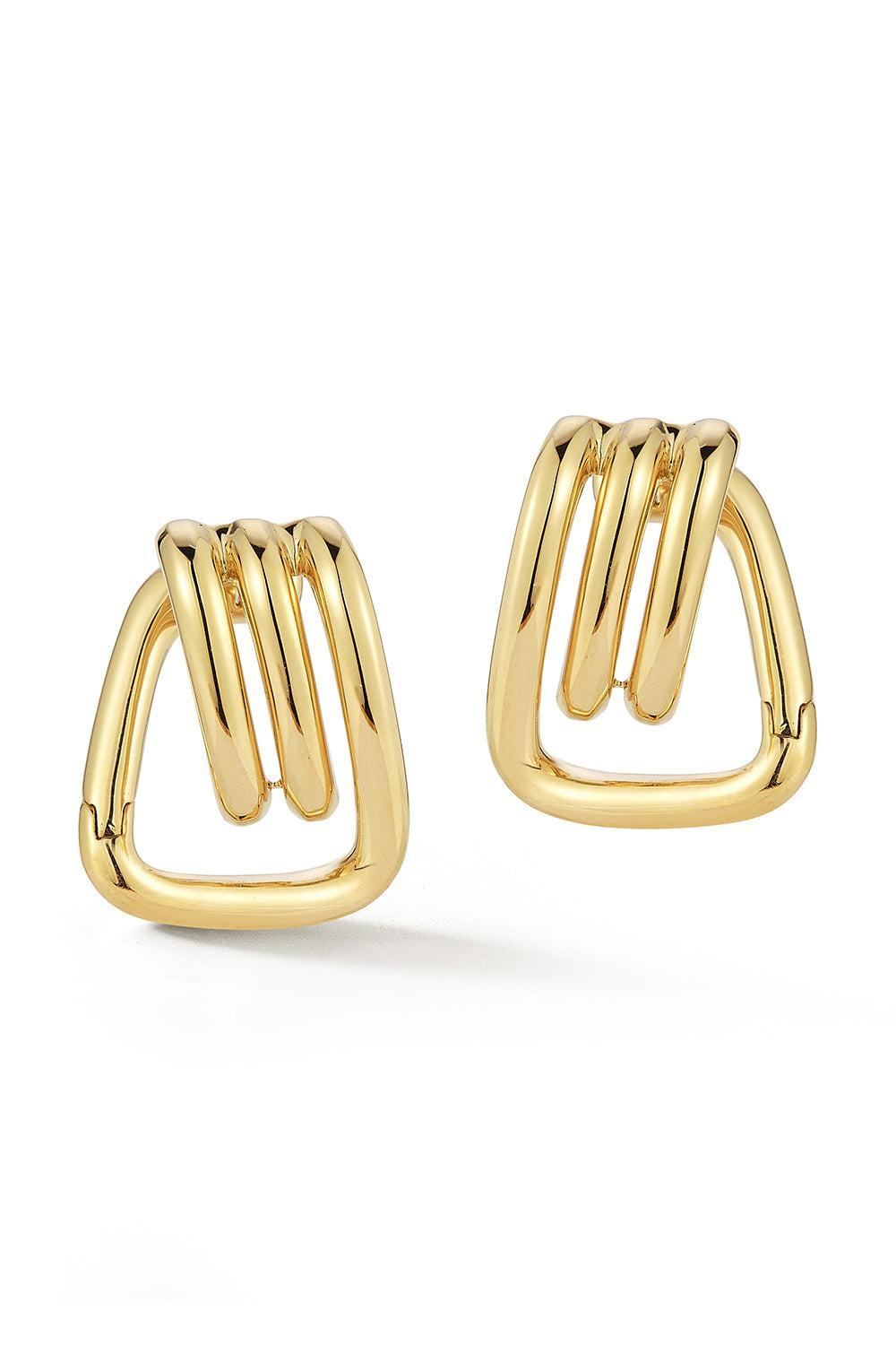 Huxley Coil Link Huggie Earrings-YELLOW GOLD-JEWELRYFINE JEWELEARRING-WALTERS FAITH