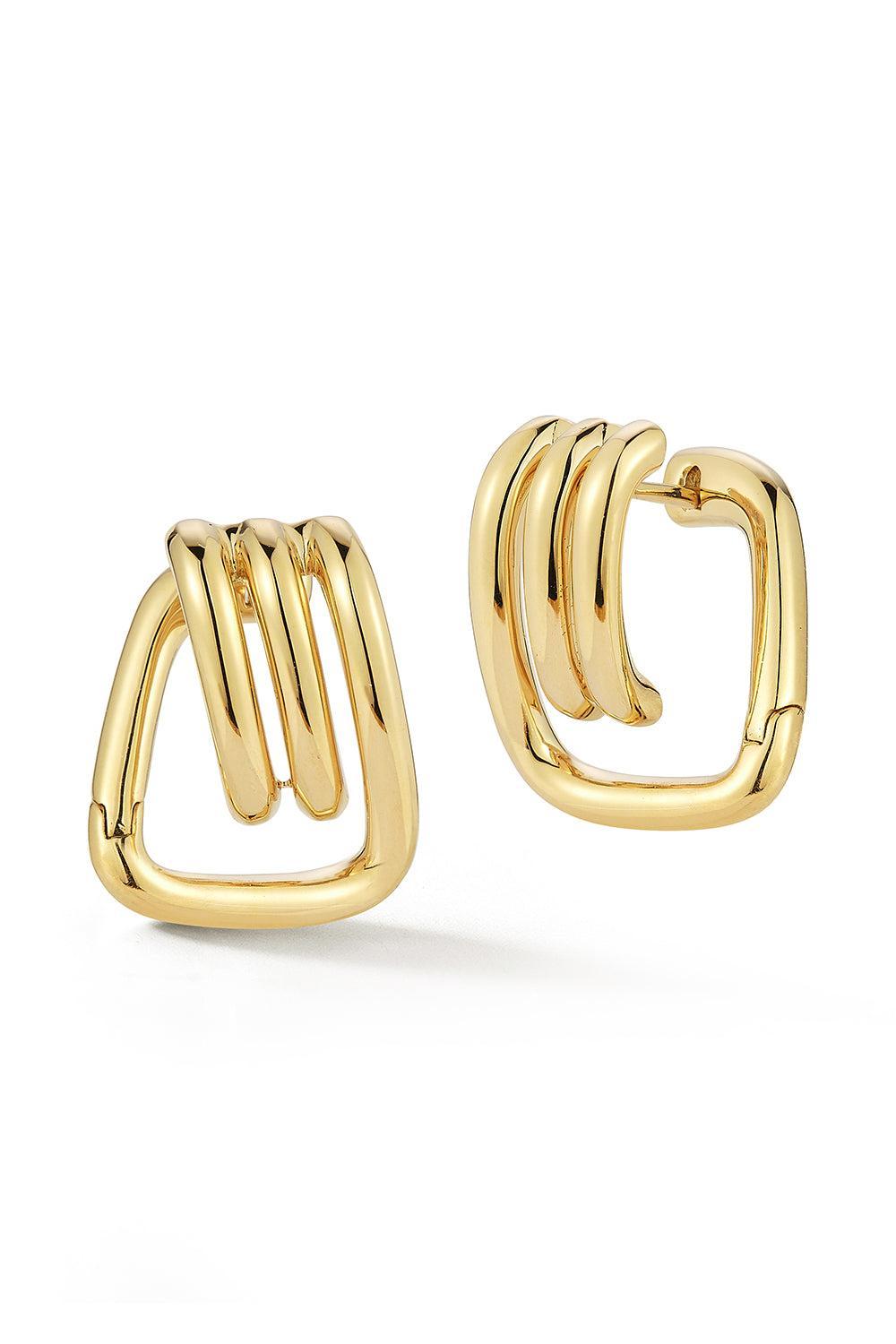 Huxley Coil Link Huggie Earrings-YELLOW GOLD-JEWELRYFINE JEWELEARRING-WALTERS FAITH