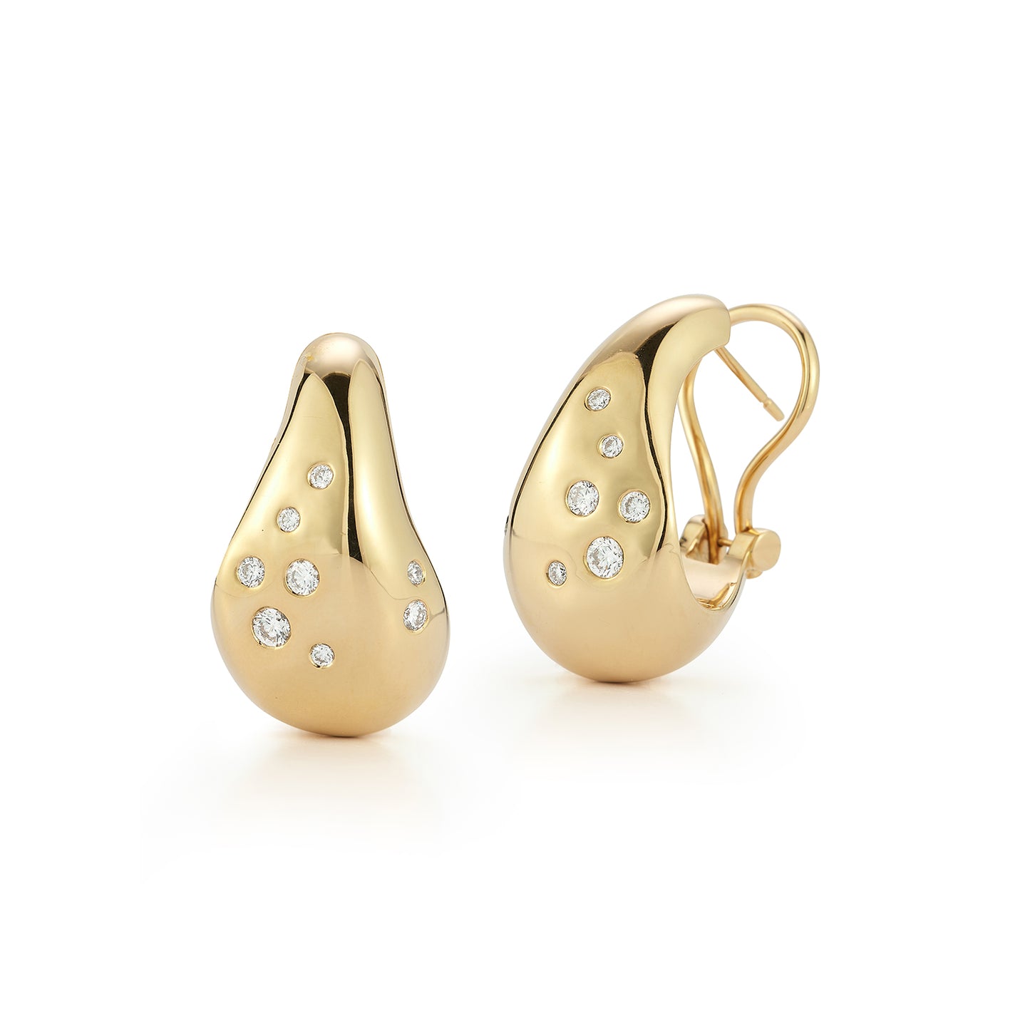 Julian Wide Wave Diamond Hoop Earrings-YELLOW GOLD-JEWELRYFINE JEWELEARRING-WALTERS FAITH