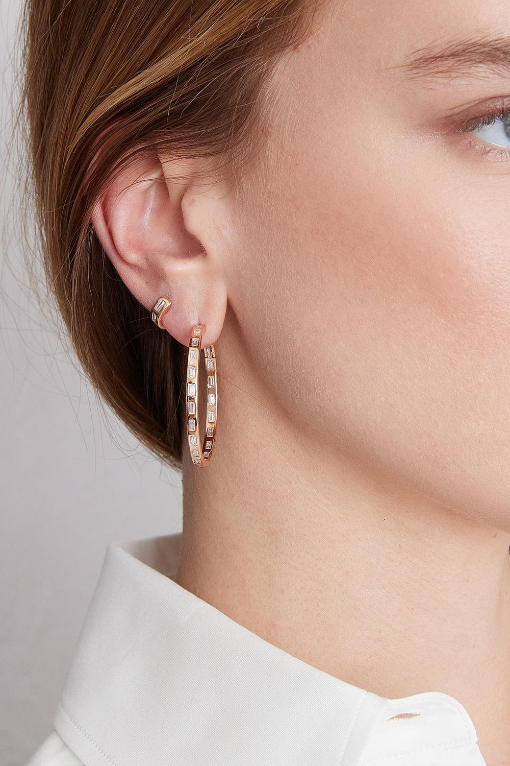Ottoline Diamond Hoop Earrings-YELLOW GOLD-JEWELRYFINE JEWELEARRING-WALTERS FAITH