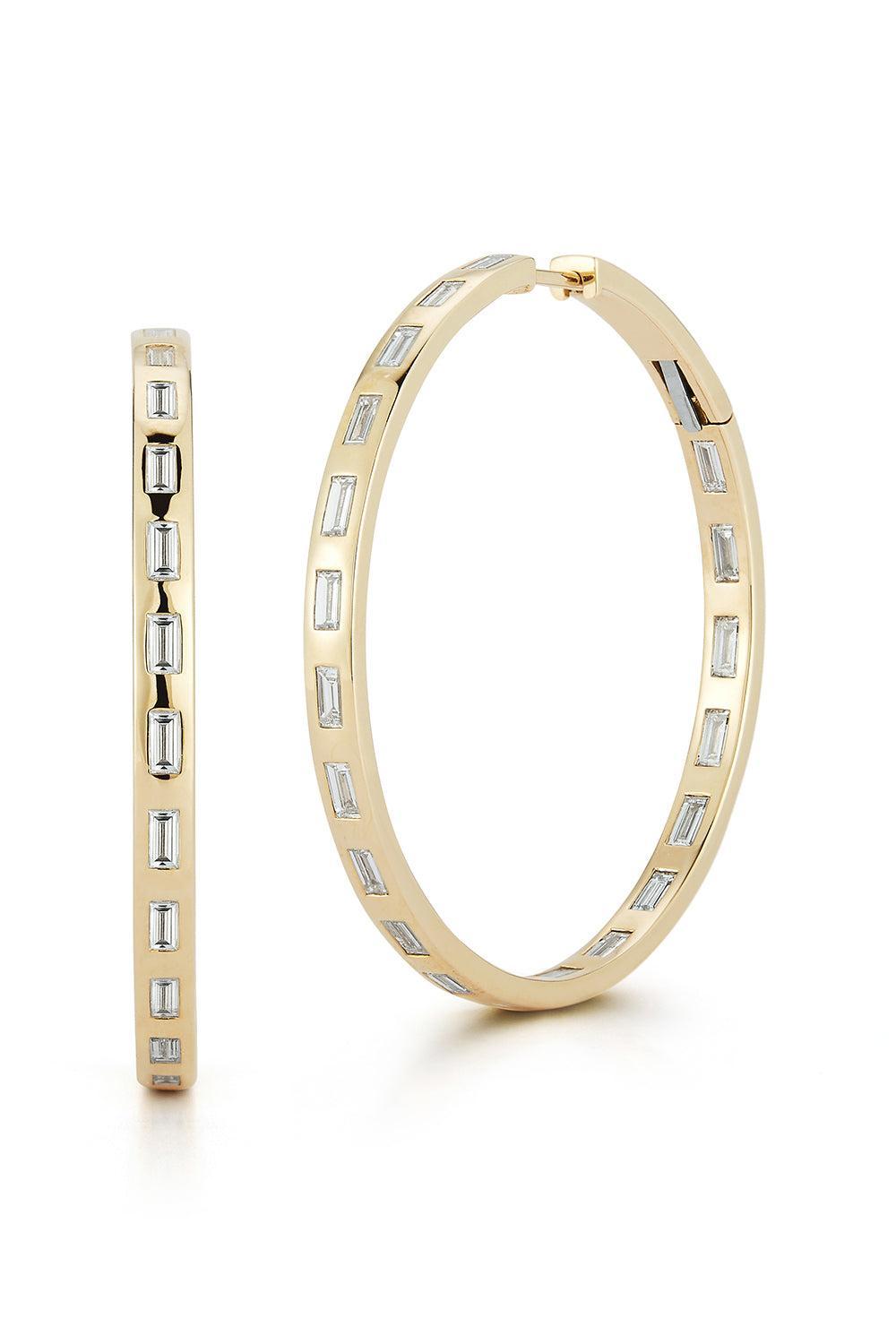 Ottoline Diamond Hoop Earrings-YELLOW GOLD-JEWELRYFINE JEWELEARRING-WALTERS FAITH