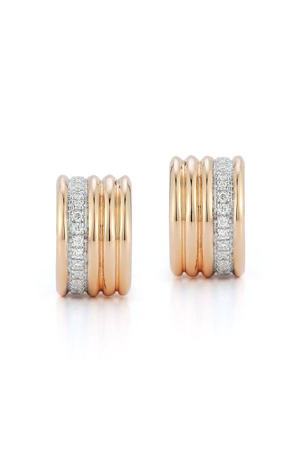 WALTERS FAITH-Thoby 5 Row Huggie Earrings-YELLOW GOLD