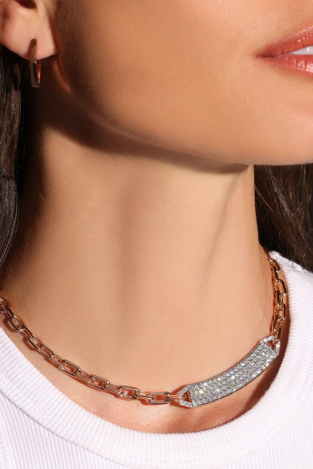WALTERS FAITH-Carrington ID Bar Necklace-ROSE GOLD