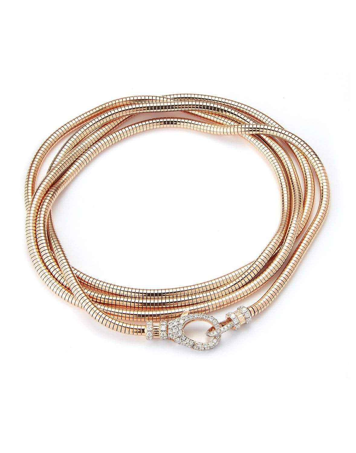 WALTERS FAITH-Clive Diamond Clasp Boa Chain-ROSE GOLD
