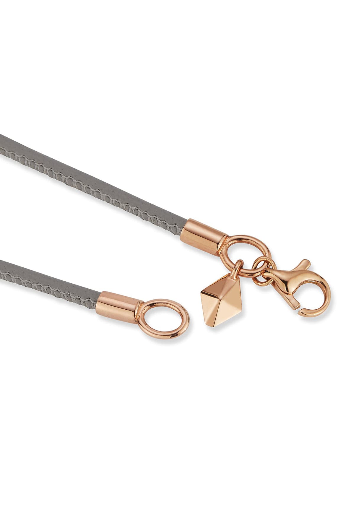 WALTERS FAITH-Grey Sydney Napa Leather Cord-ROSE GOLD