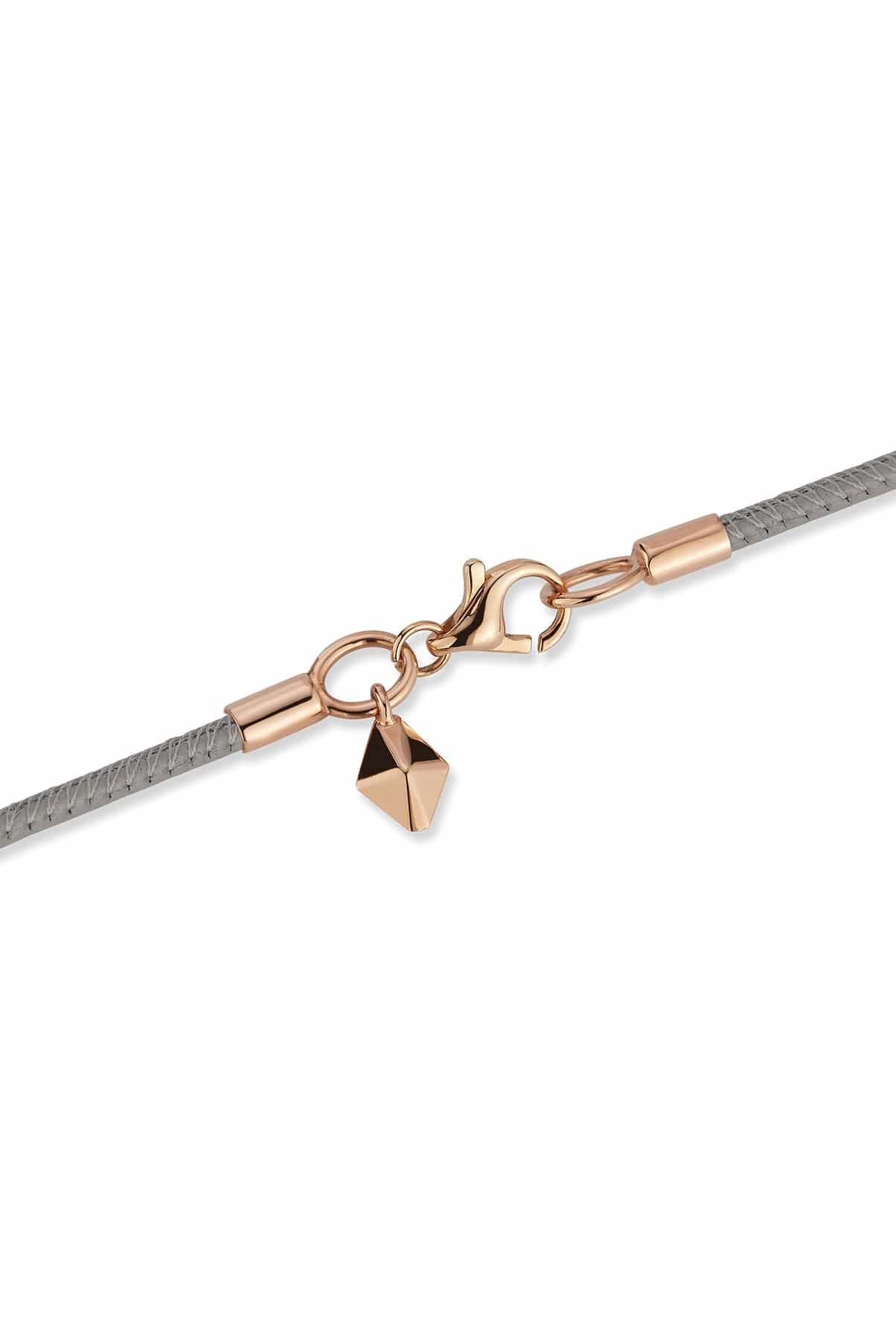 WALTERS FAITH-Grey Sydney Napa Leather Cord-ROSE GOLD