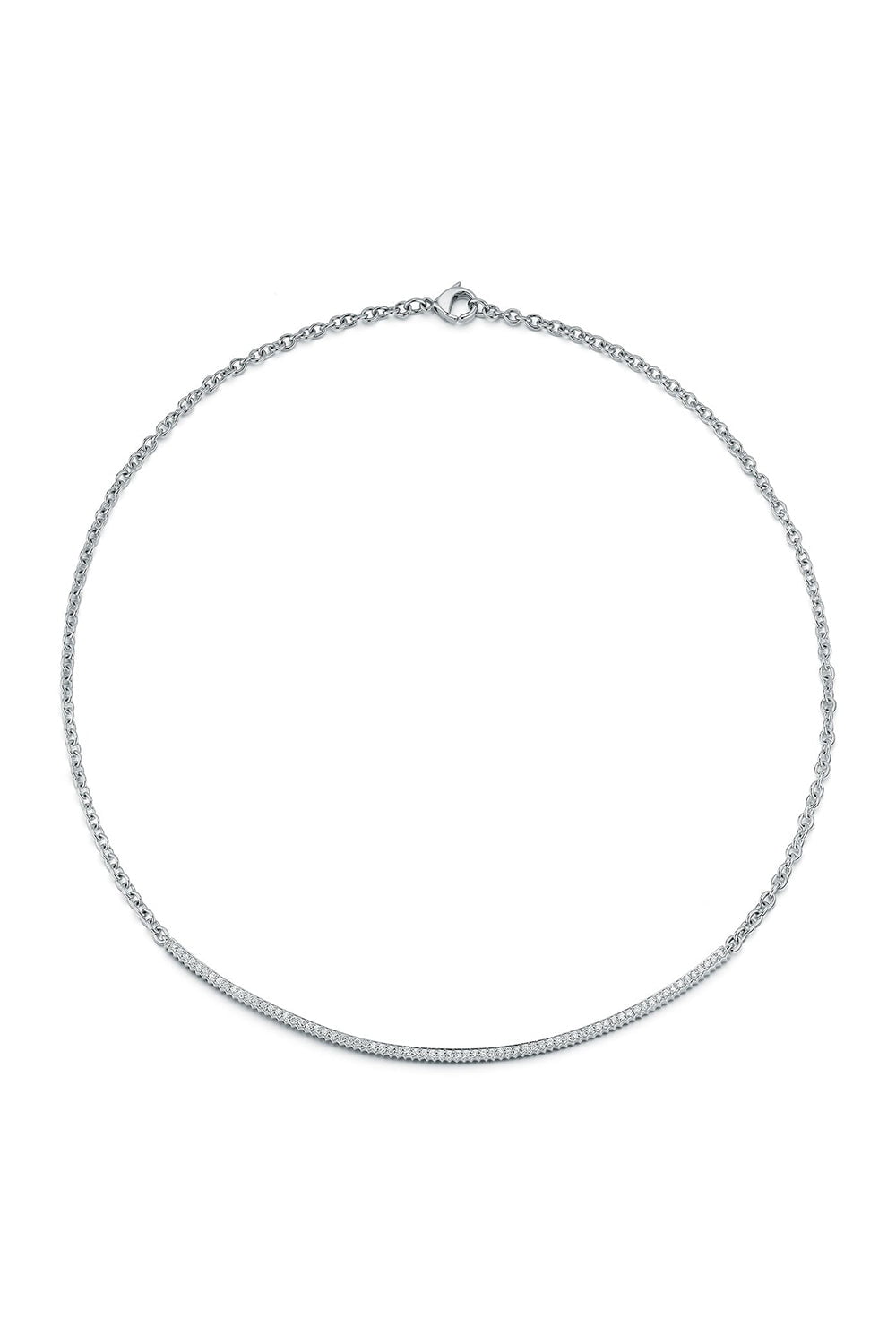 WALTERS FAITH-Clive Fluted Bar Necklace-WHITE GOLD