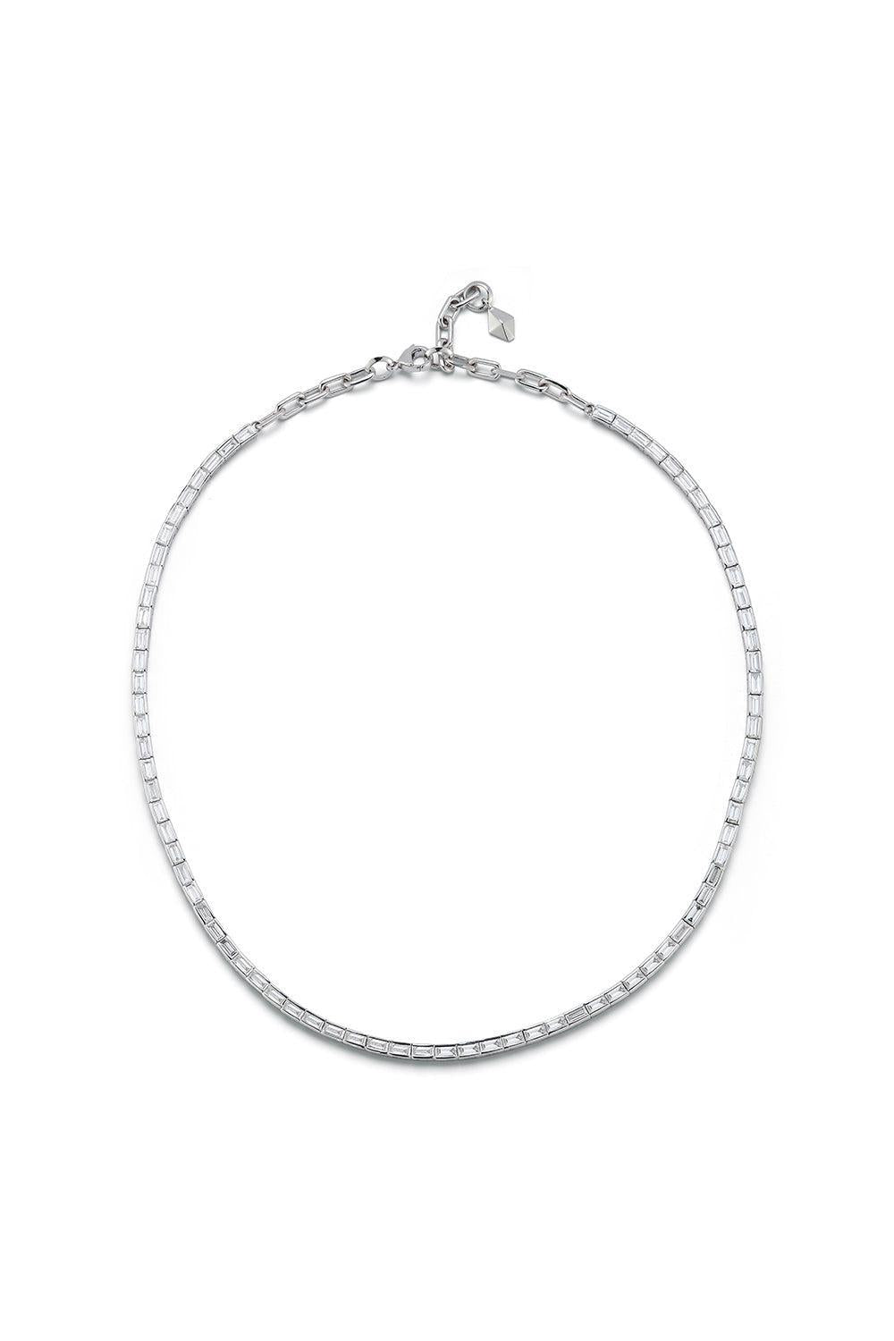 Keynes Diamond Tennis Necklace-WHITE GOLD-16-JEWELRYFINE JEWELNECKLACE O-WALTERS FAITH