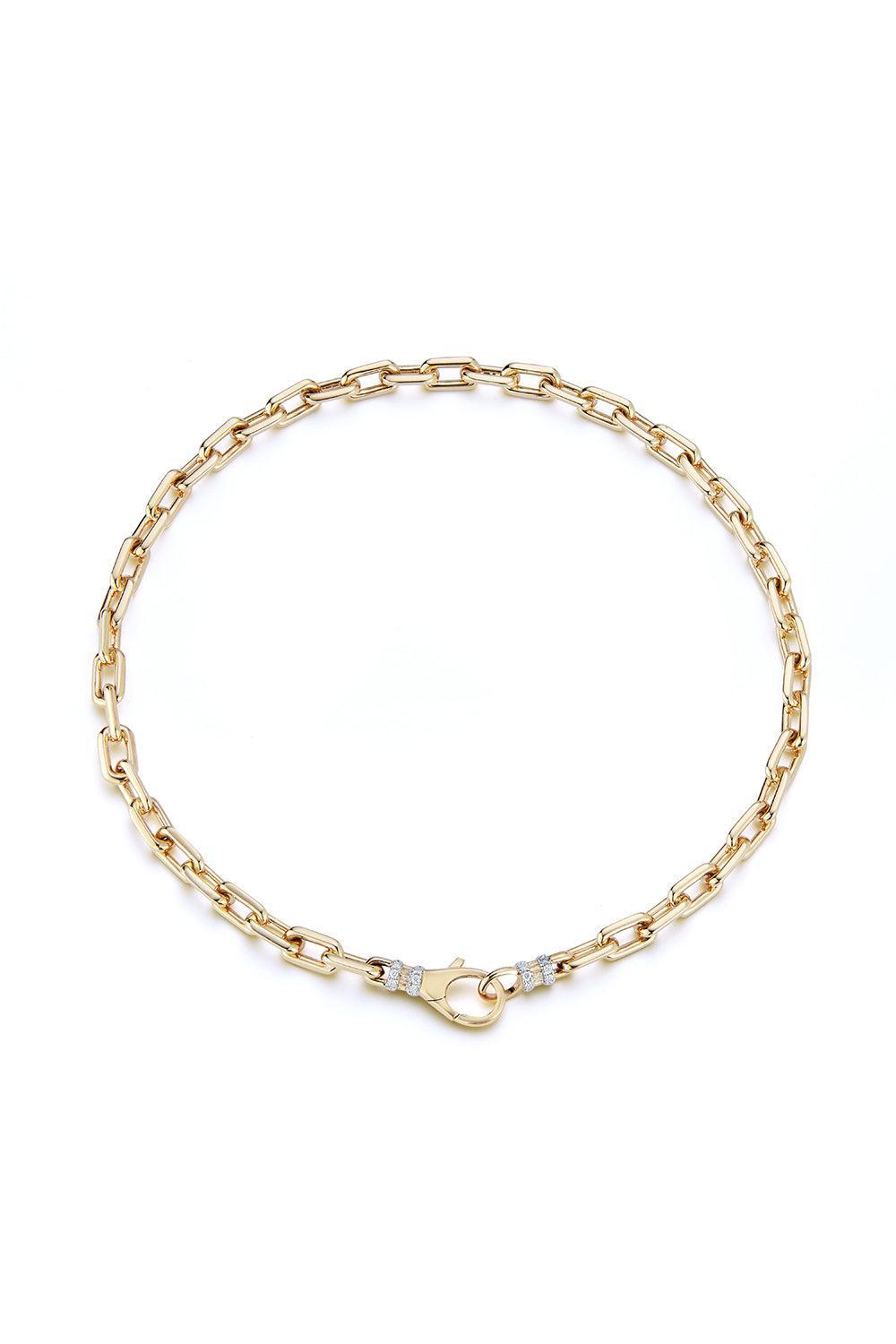 Clive Diamond Clasp Chain Link Choker - Yellow Gold-YELLOW GOLD-16-JEWELRYFINE JEWELNECKLACE O-WALTERS FAITH