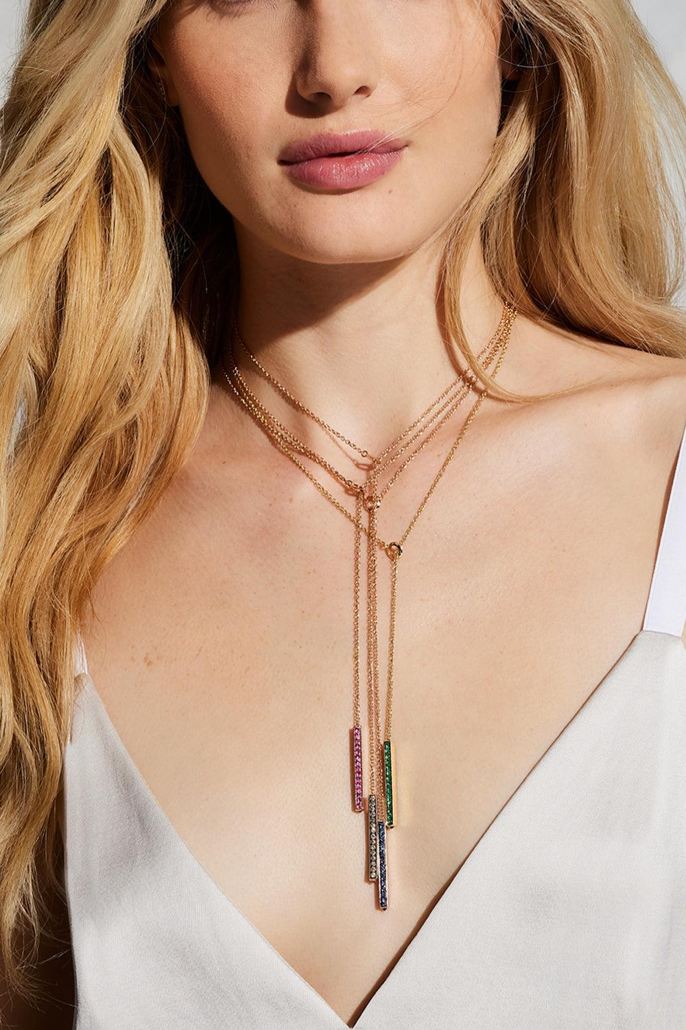 Champagne Diamond Bar Grant Necklace-YELLOW GOLD-20-JEWELRYFINE JEWELNECKLACE O-WALTERS FAITH