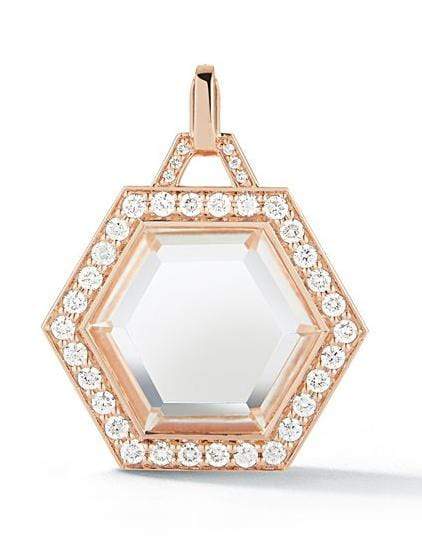 WALTERS FAITH-Bell Rock Crystal Hexagon Charm-ROSE GOLD