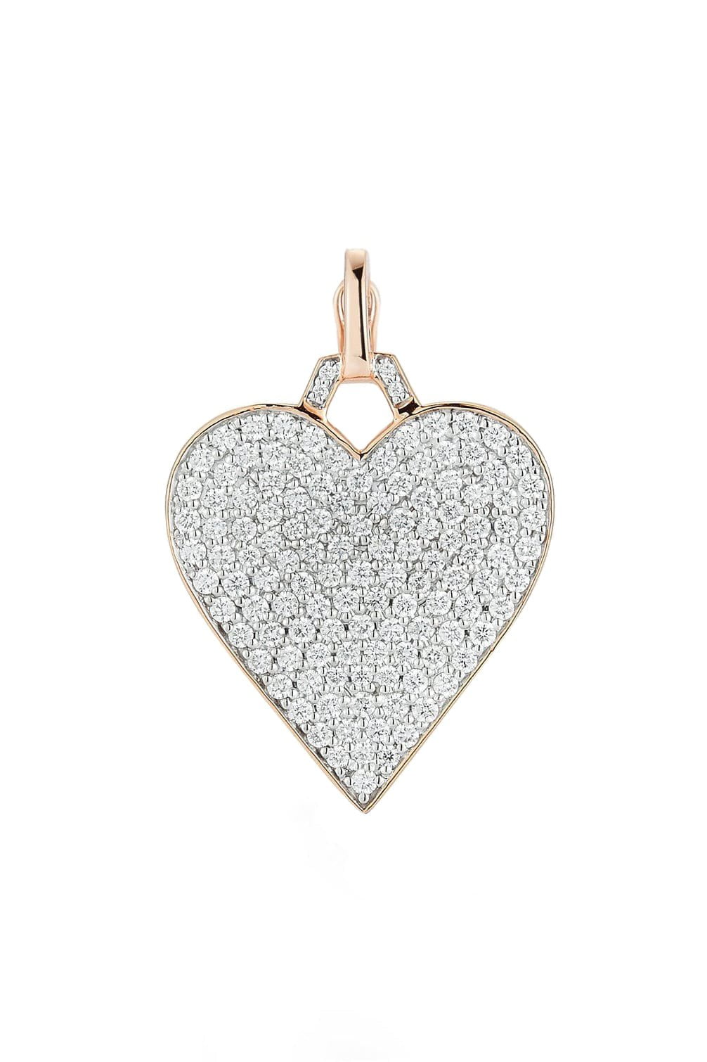 WALTERS FAITH-Dora All Diamond Heart Charm-ROSE GOLD
