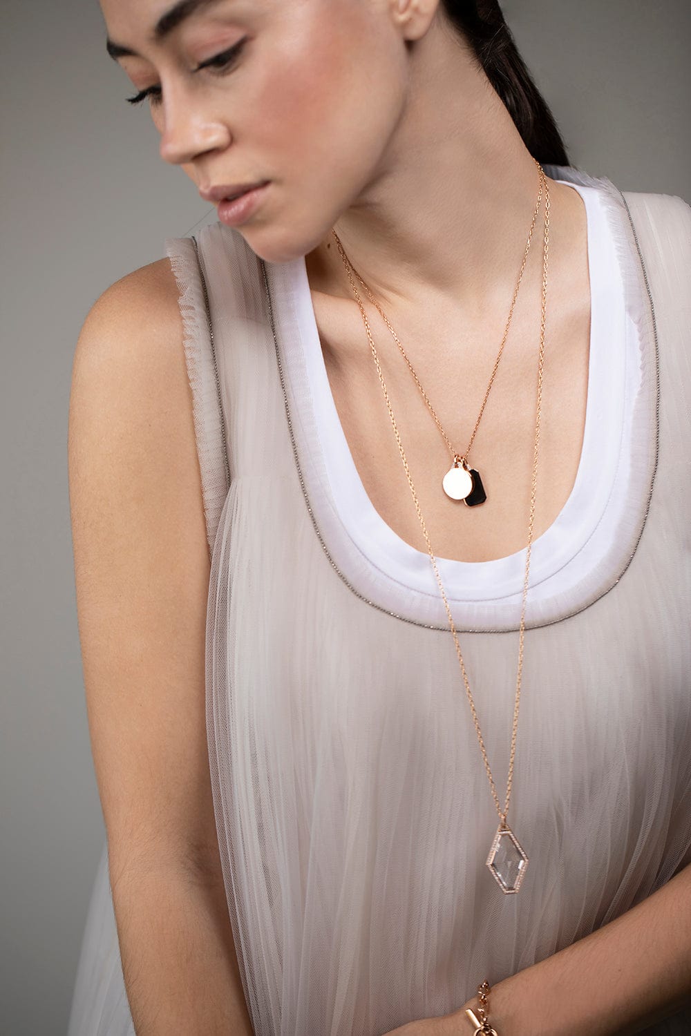 WALTERS FAITH-Dora Diamond Disc Charm-ROSE GOLD