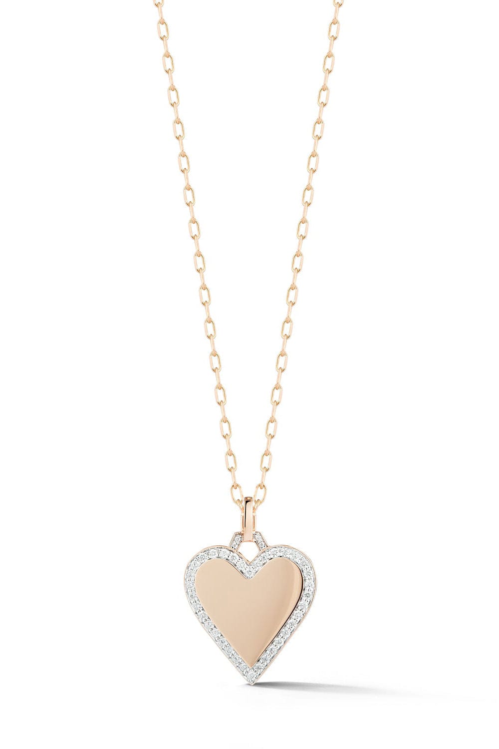 WALTERS FAITH-Dora Diamond Edge Heart Charm-ROSE GOLD