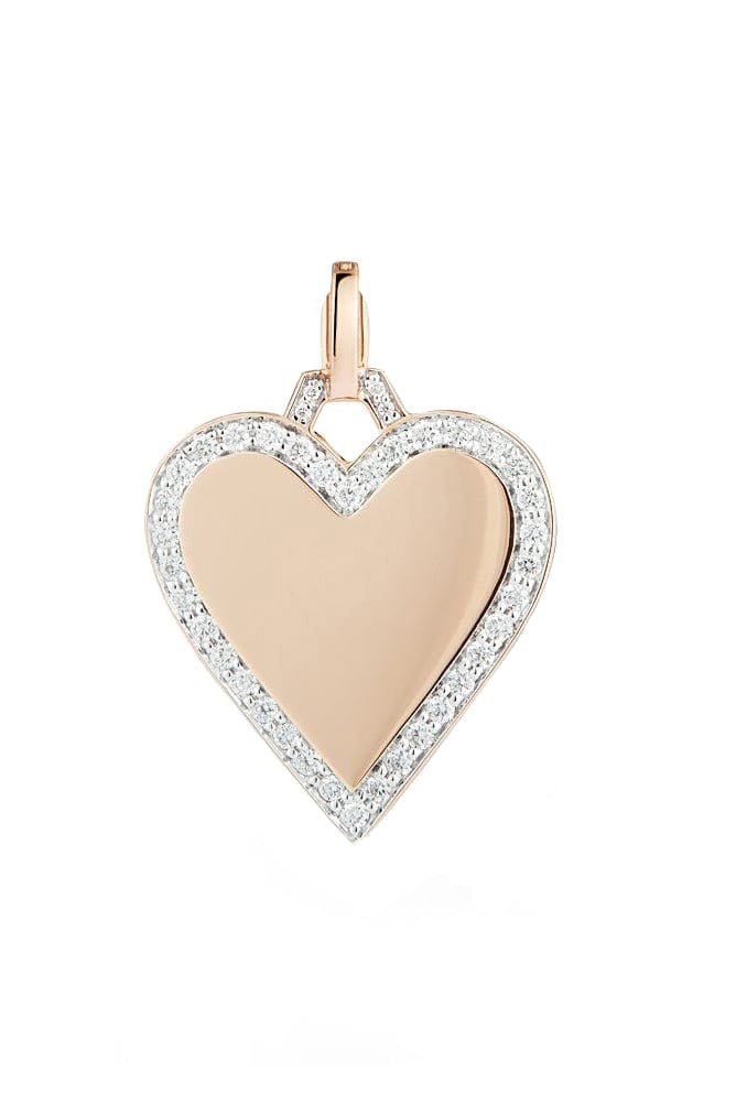 WALTERS FAITH-Dora Diamond Edge Heart Charm-ROSE GOLD