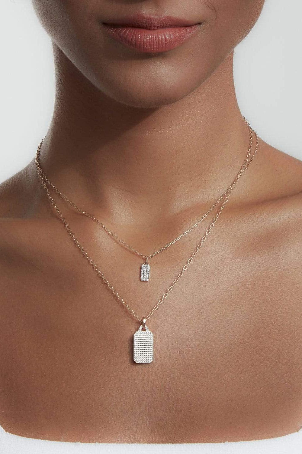 WALTERS FAITH-Dora Diamond Tablet Charm-ROSE GOLD