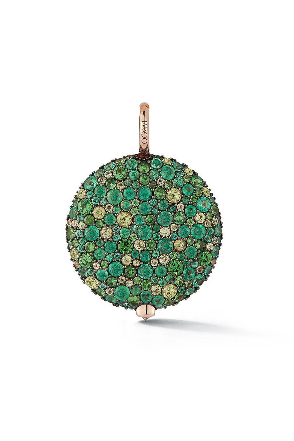 WALTERS FAITH-OC X WF Emerald TSavorite Large Pendant-ROSE GOLD