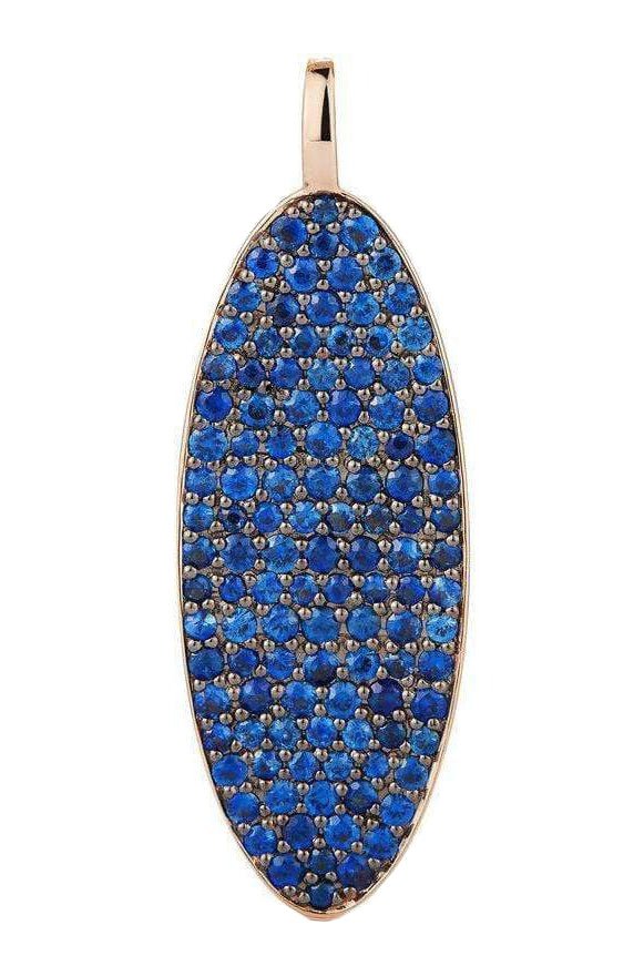 WALTERS FAITH-Lytton Blue Sapphire Oval Charm-ROSE GOLD