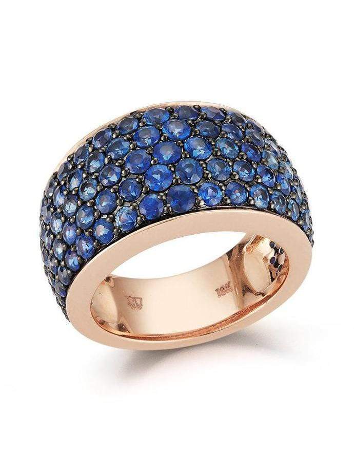 WALTERS FAITH-Lytton Blue Sapphire Bombe Ring-ROSE GOLD
