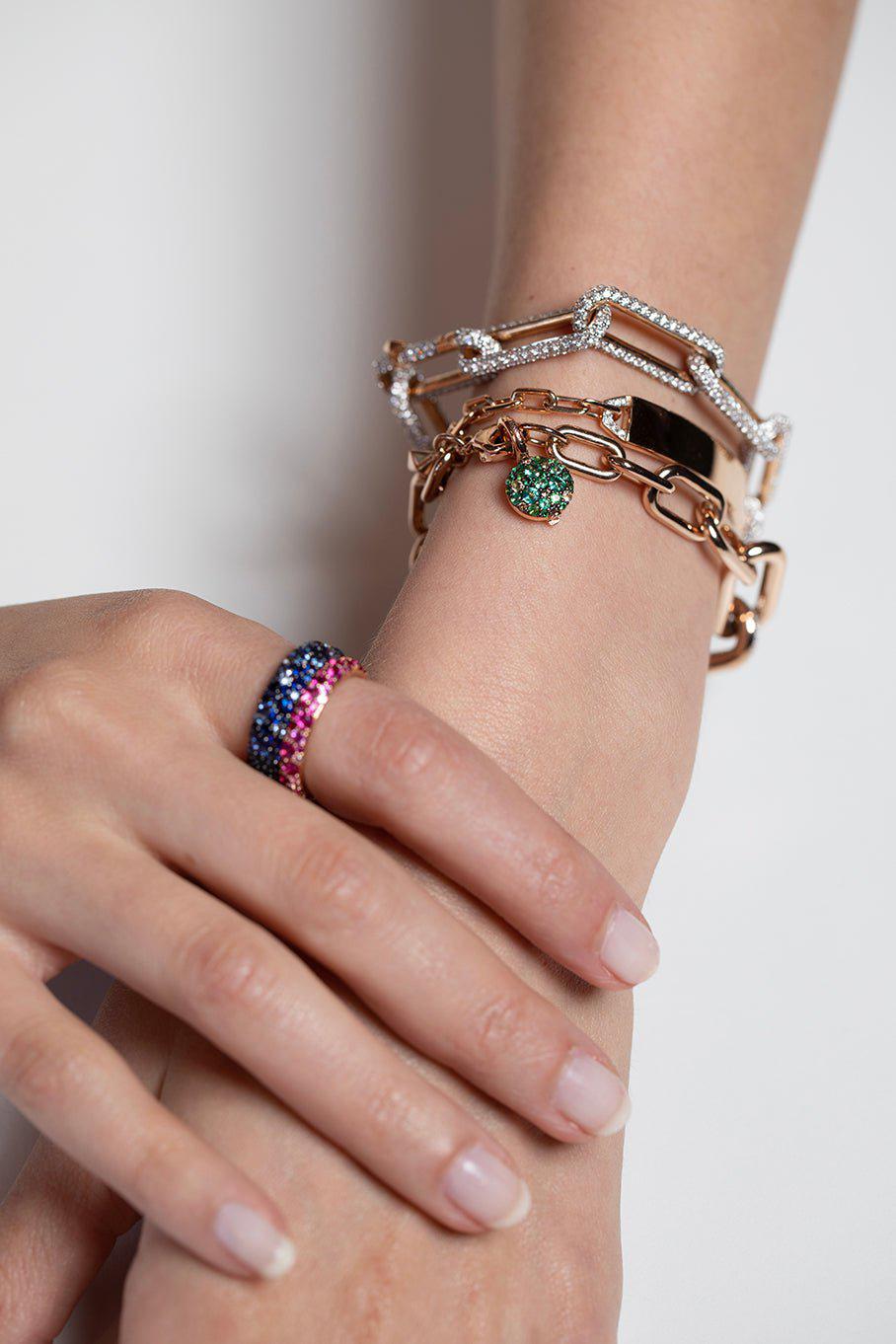 WALTERS FAITH-OC X WF Pink Sapphire Band Ring-ROSE GOLD
