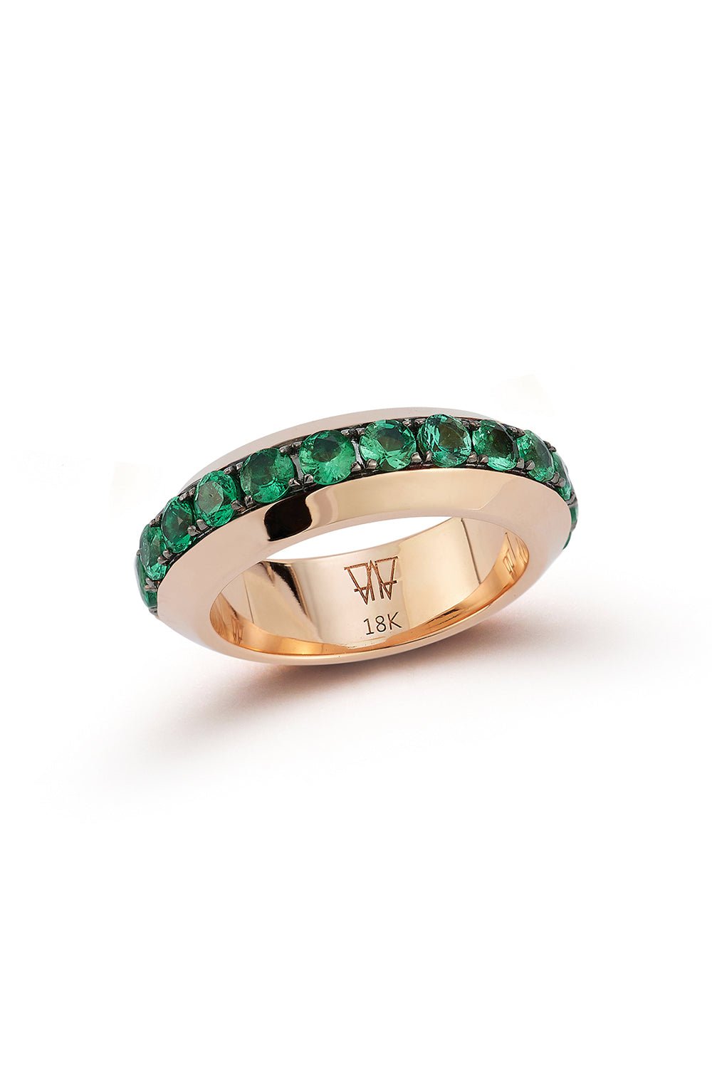 WALTERS FAITH-Grant Emerald Angled Band Ring-ROSE GOLD