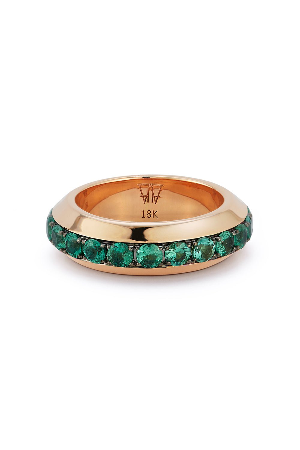 WALTERS FAITH-Grant Emerald Angled Band Ring-ROSE GOLD