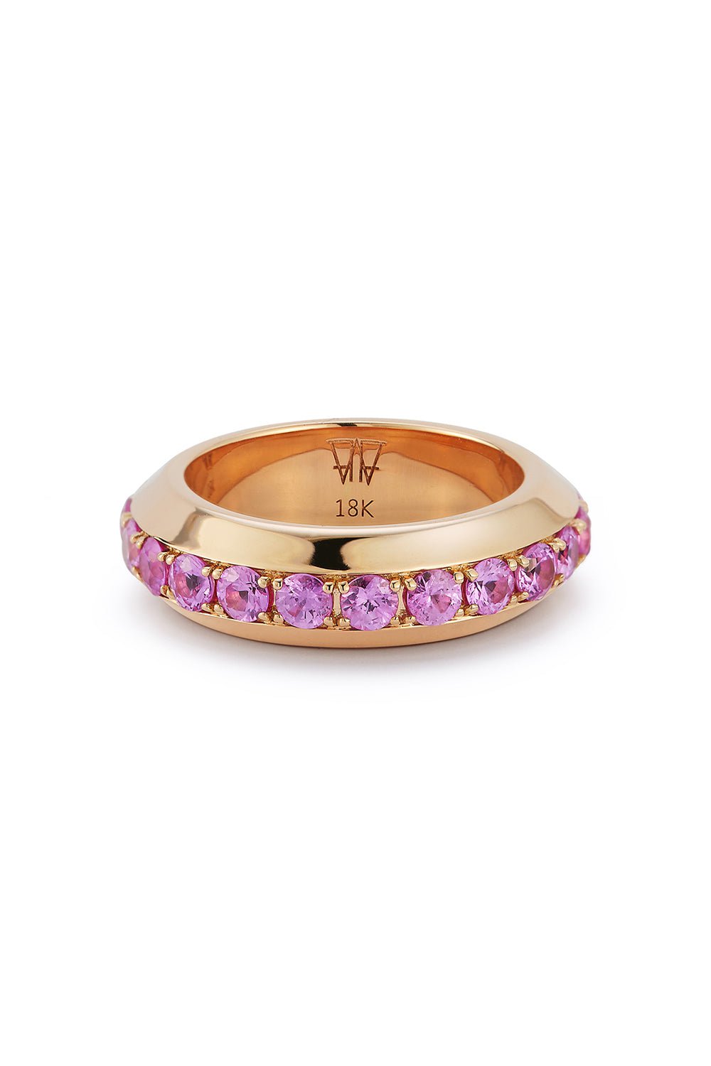 WALTERS FAITH-Grant Pink Sapphire Angled Band Ring-ROSE GOLD