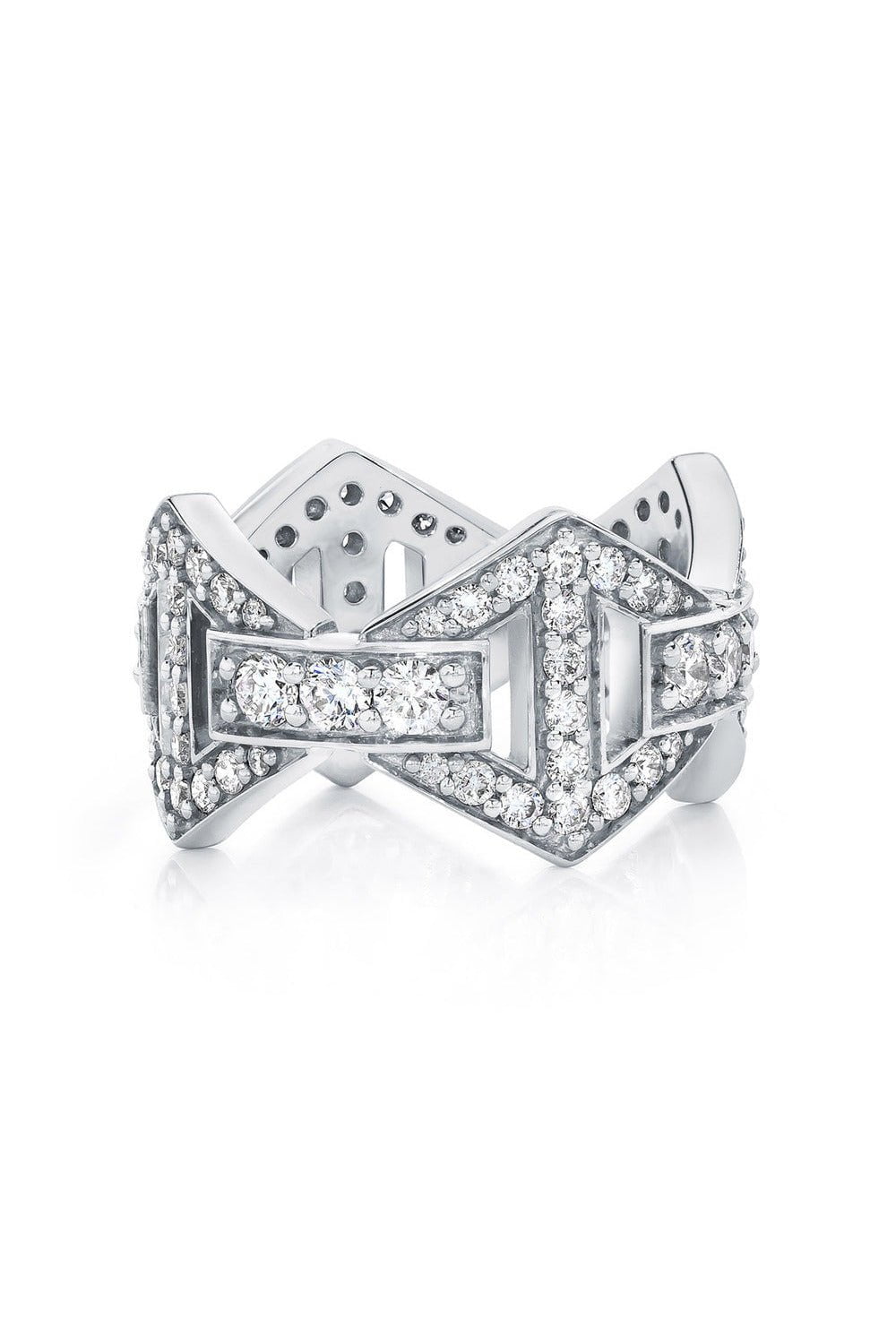 WALTERS FAITH-Keynes Diamond Signature Hexagon Ring-WHITE GOLD