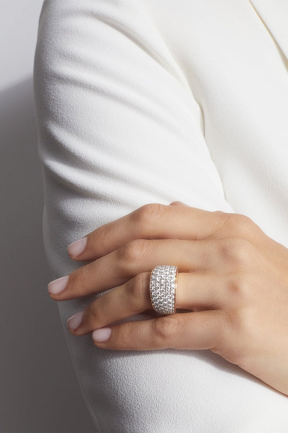 WALTERS FAITH-Lytton Diamond Bombe Ring-WHITE GOLD