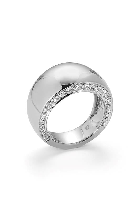WALTERS FAITH-Lytton Diamond Edge Bombe Ring-WHITE GOLD