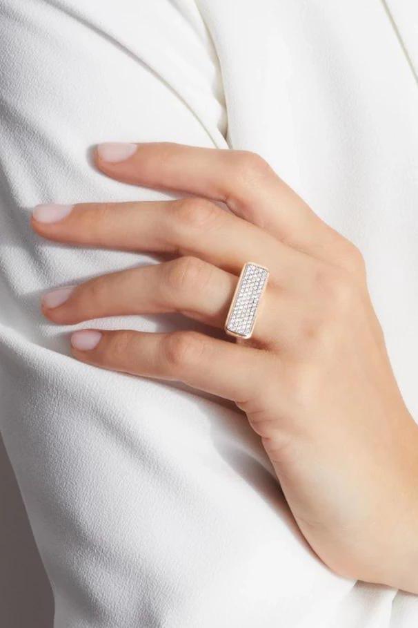 WALTERS FAITH-Carrington Diamnd ID Bar Ring-ROSE GOLD