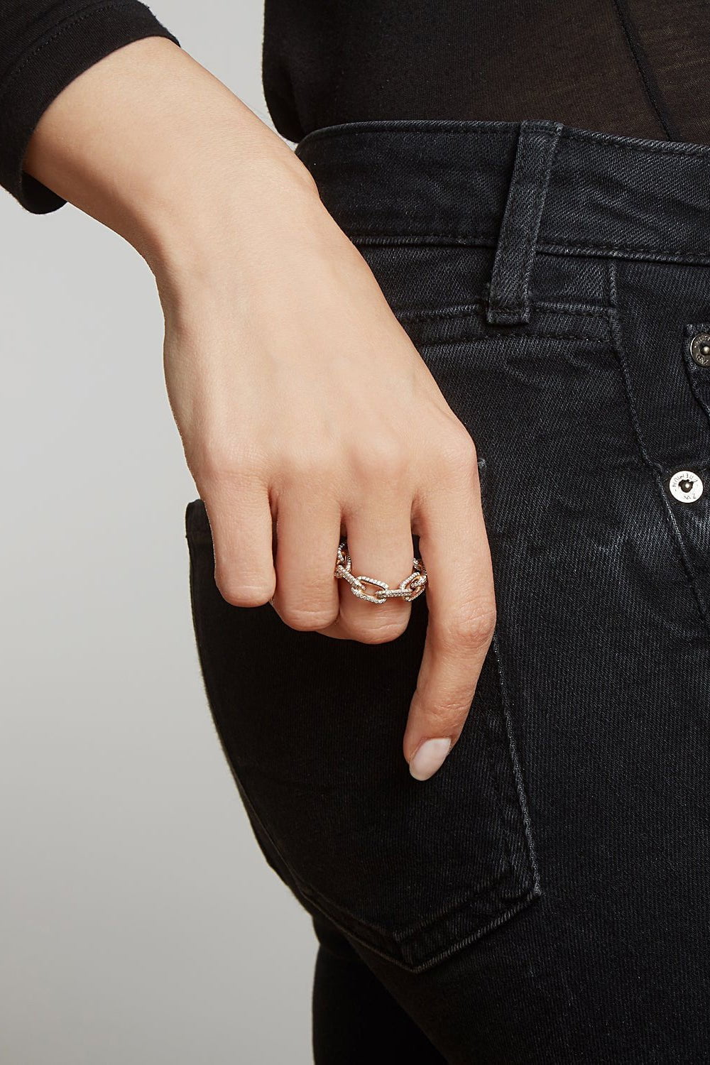 WALTERS FAITH-Saxon Chain Ring-YELLOW GOLD