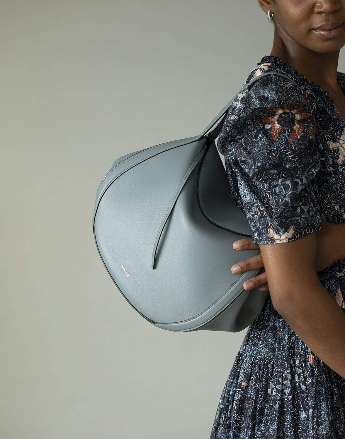 WANDLER-Lin Leather Bag - Dolphin-DOLPHIN