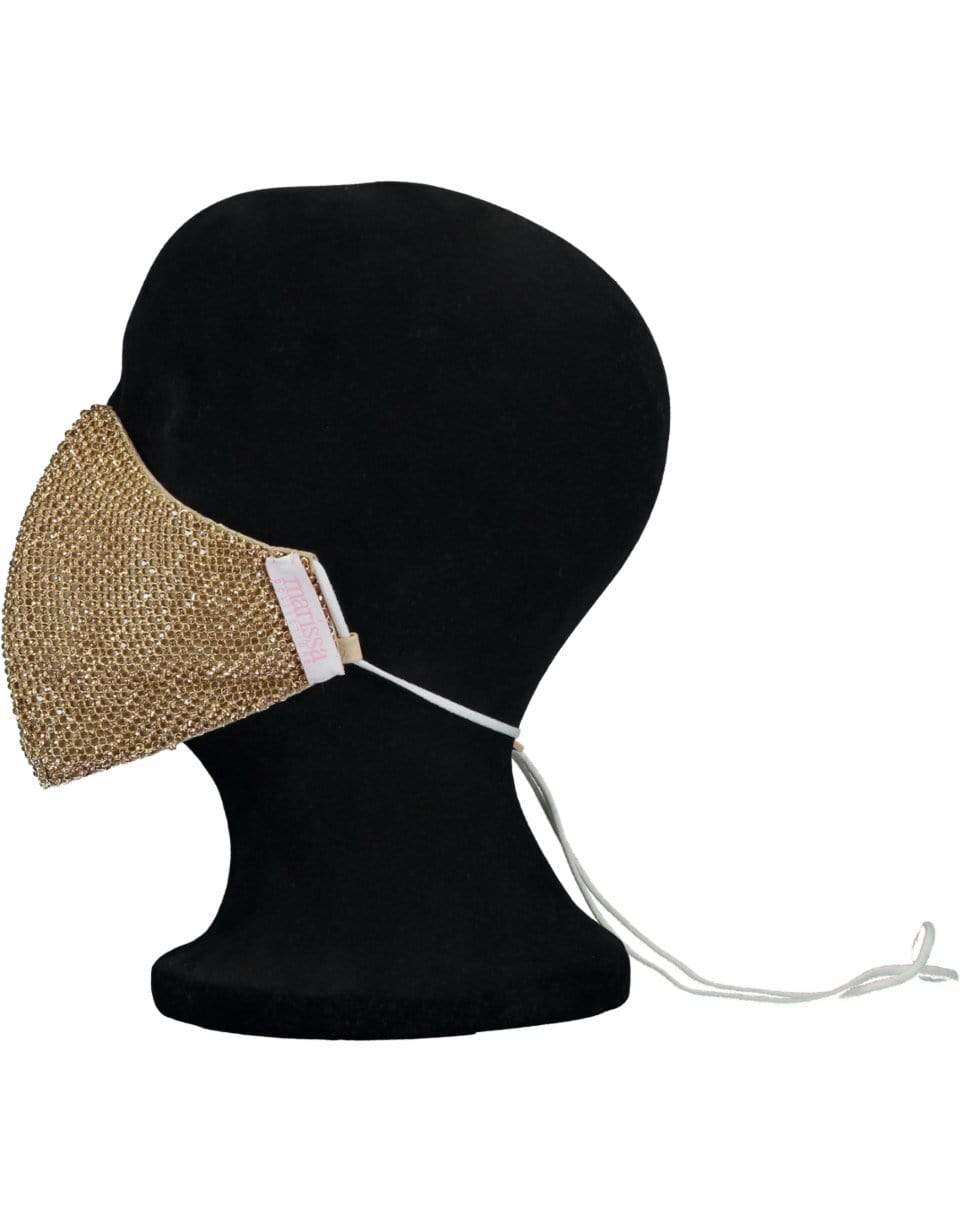 WE EAT AVOCADO TOAST-Gold Crystal Fashion Mask-GOLD