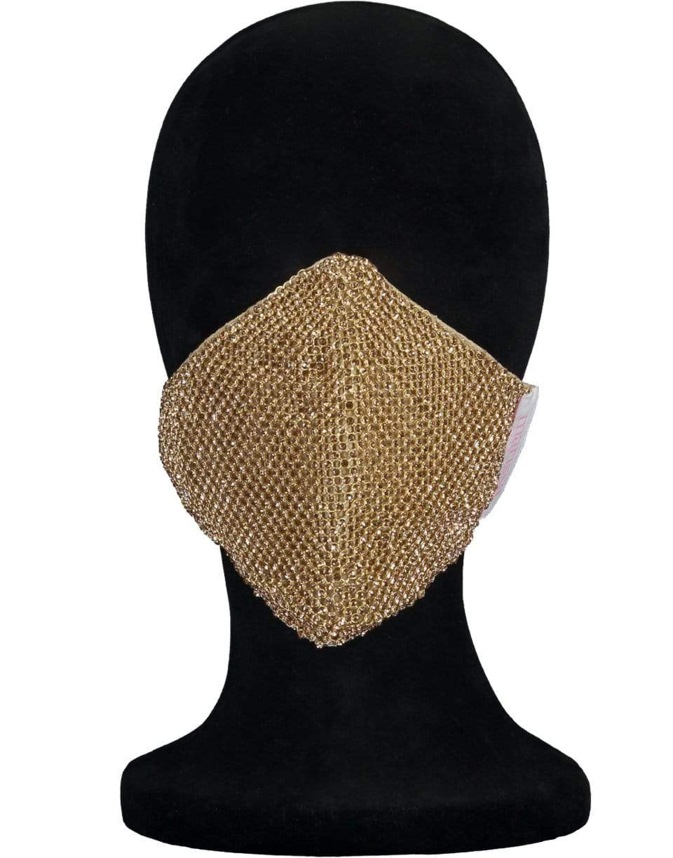 WE EAT AVOCADO TOAST-Gold Crystal Fashion Mask-GOLD