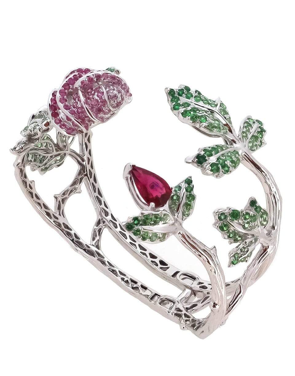 WENDY YUE-Rubellite Rose Bracelet-WHITE GOLD