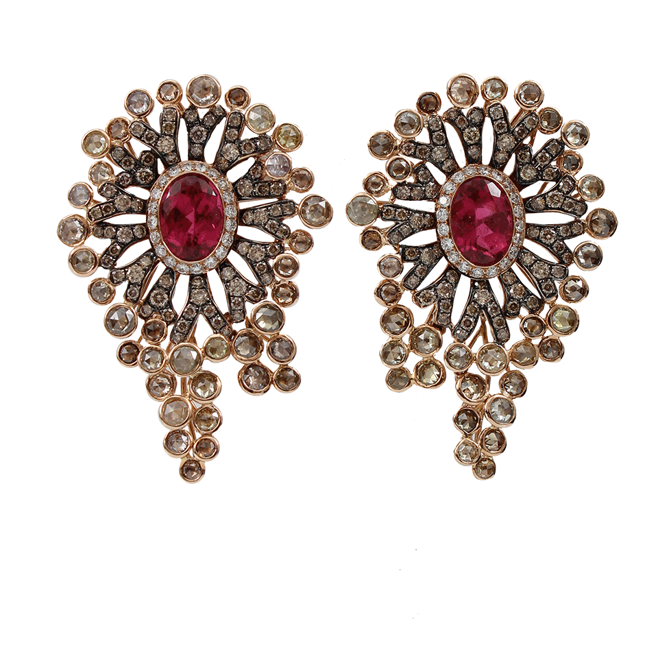 WENDY YUE-Fancy Diamond Earrings-ROSE GOLD