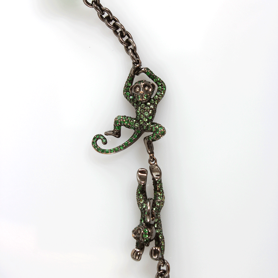 WENDY YUE-Monkey Bead Necklace-BLACK GOLD