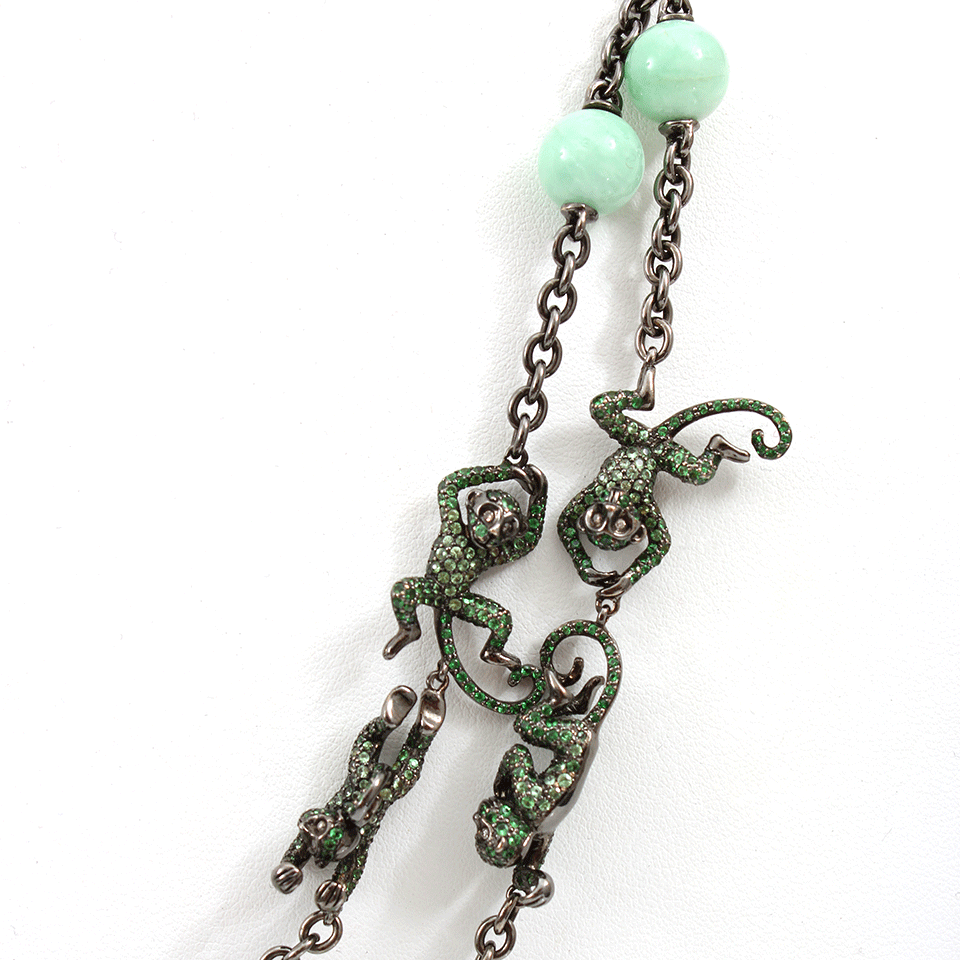 WENDY YUE-Monkey Bead Necklace-BLACK GOLD