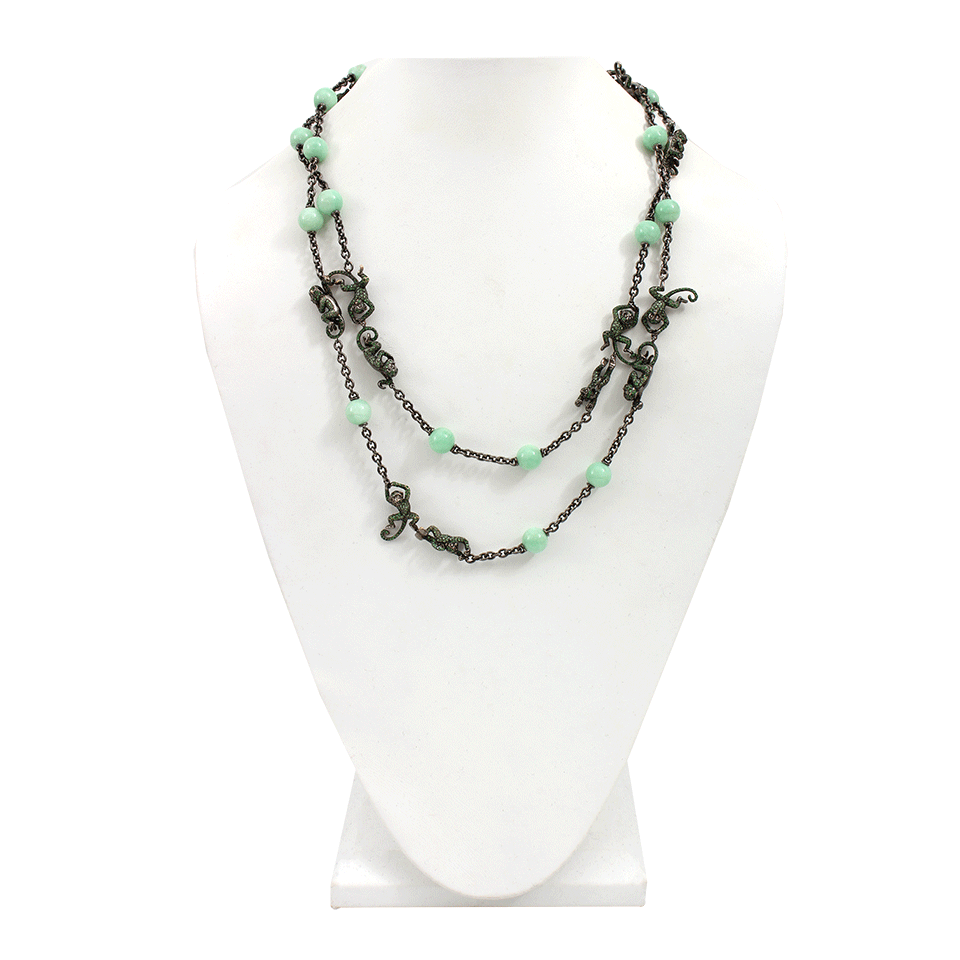 WENDY YUE-Monkey Bead Necklace-BLACK GOLD