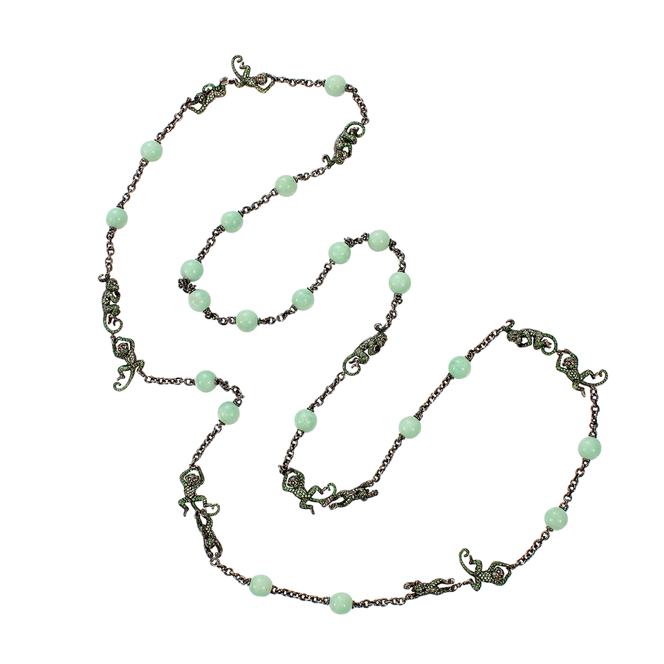 WENDY YUE-Monkey Bead Necklace-BLACK GOLD